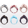 7 colors printed twisted elastic headband 100% mulberry silk women hairband luxury